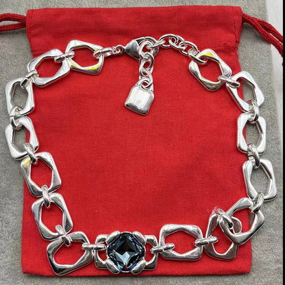 Jewelry Handmade Se . Necklaces and bracelets in gold/silver tones with crystal pendants and chain designs.