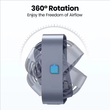 Portable Mini Fan USB Desk Fan Table Strong Airflow &Quiet Operation 3 Speed Wind 360°Rotatable Standing Fans for Room Home