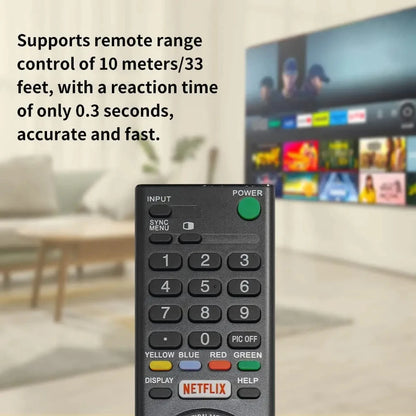 RMT-TX100U Universal Remote Control for Sony-TV-Remote for All Sony Bravia LCD LED HD Smart TVs with Netflix Buttons