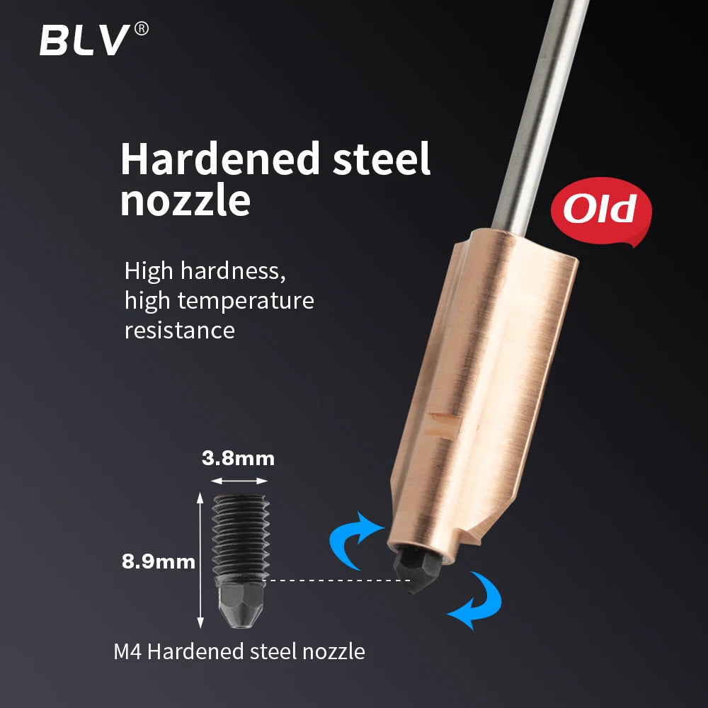BLV® Flashforge AD5X Bimetallic Hardened Steel Nozzles New Upgraded Detachable Nozzle 3D Printer Parts