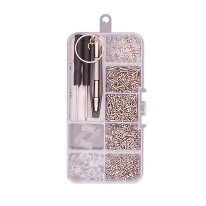 Screwdriver Assorted Kit Glasses Screws Replacement Glasses Screws Sets Sunglass Repair Tool Glasses Screws Eyeglass Nose Pads