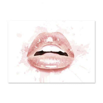 Fashion Makeup Pink Wall Art Women'S Perfume Canvas Painting Art Posters And Prints Home Decor Modern Sweet Flower Painting