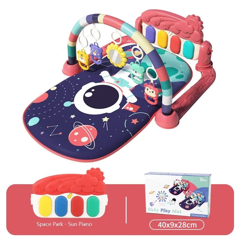 Baby Fitness Racket Piano Toy Newborn Baby Music Pedal Piano Fitness Equipment Soft Detachable Baby Climbing Mat Pedal Toy