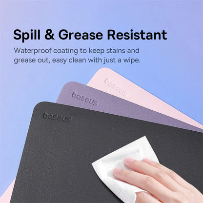 Baseus Mouse Pad PU Leather 26*21cm Waterproof Mousepad Non-Slip Desk Mat PC Gamer Desktop Computer Accessories Mice Mouse Pads