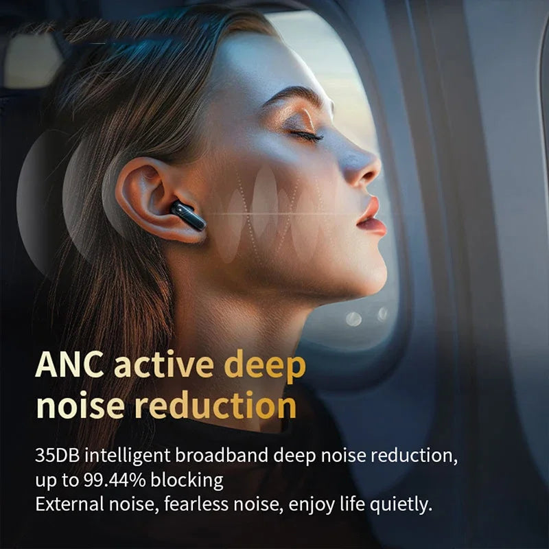 Lenovo V10 Touch Screen Headphones ANC Bluetooth 5.4 Noise Cancelling Earphones HiFi Stereo Wireless In-Ear ENC Earbuds With Mic