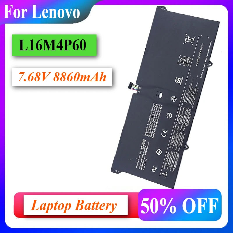 9120mAh L16M4P60 Laptop Battery for Lenovo Yoga 920 920-13IKB 920-131KB 920-13IKB-80Y7 80Y8 81TF Ideapad Flex Pro-13IKB L16C4P61