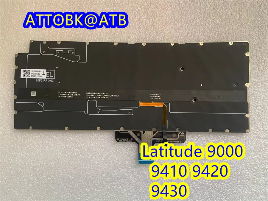 English/UK/French/Spanish Laptop Keyboard For DELL Latitude 9000 9410 9420 9430 Backlit