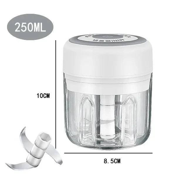 250/100ML Electric Kitchen Food Chopper Mini USB Food Crusher Portable Meat Grinder Vegetable Chopper For Kitchen Household