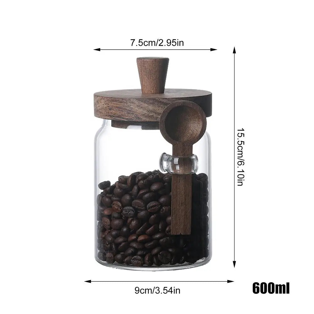 Glass Jars Glass Bottle Coffee Can Snack Storage Jar Glass Airtight Canister Sealed Food Container Ginger Cereal Dispenser