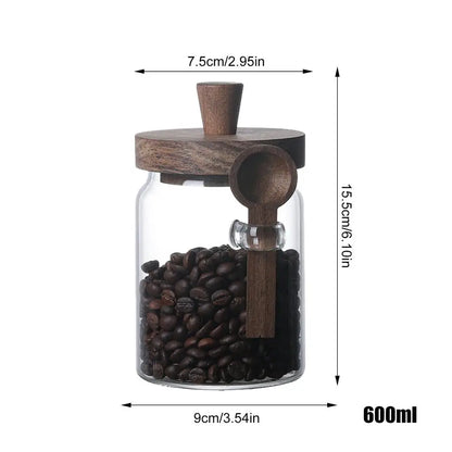 Glass Jars Glass Bottle Coffee Can Snack Storage Jar Glass Airtight Canister Sealed Food Container Ginger Cereal Dispenser