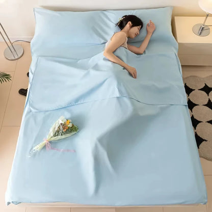 Sleeping Bag Light Liner Cotton Sheet For Camping Travel Summer Portable Dirty-proof Sleeping Bag Hotel Outdoor Full Sheets Set