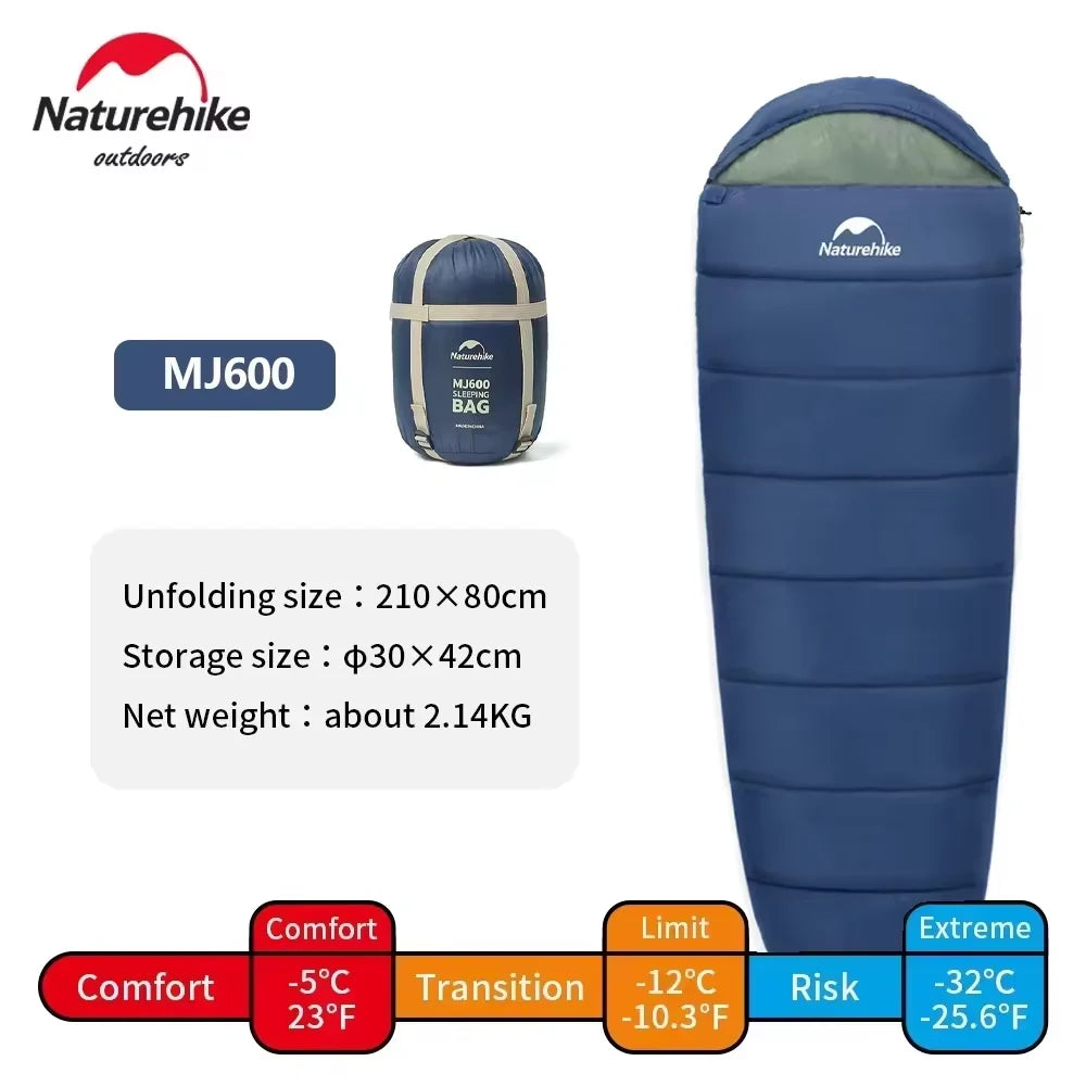 Naturehike Camping Sleeping Bag Ultralight Waterproof Mummy 4 Season Backpacking Sleeping Bags Outdoor Travel Hiking