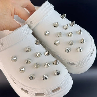 22PCS Shoe Charms Set Accessories Hole Shoe Buckle Punk Style Retro Collection DIY Summer Shoes Decorations