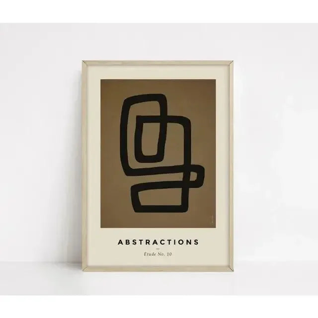 Modern Abstract Beige and White Canvas Painting  Scandinavian Neutral Wall Art Print for Home Decor  Art Gallery Poster
