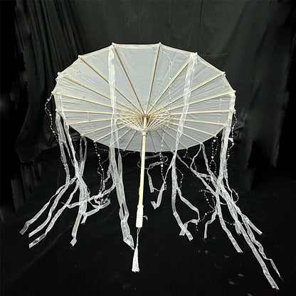 Holiday Party Supplies Luminous White Umbrella Wedding Decorative Props Christmas LED Light Umbrella Glowing For Night Party