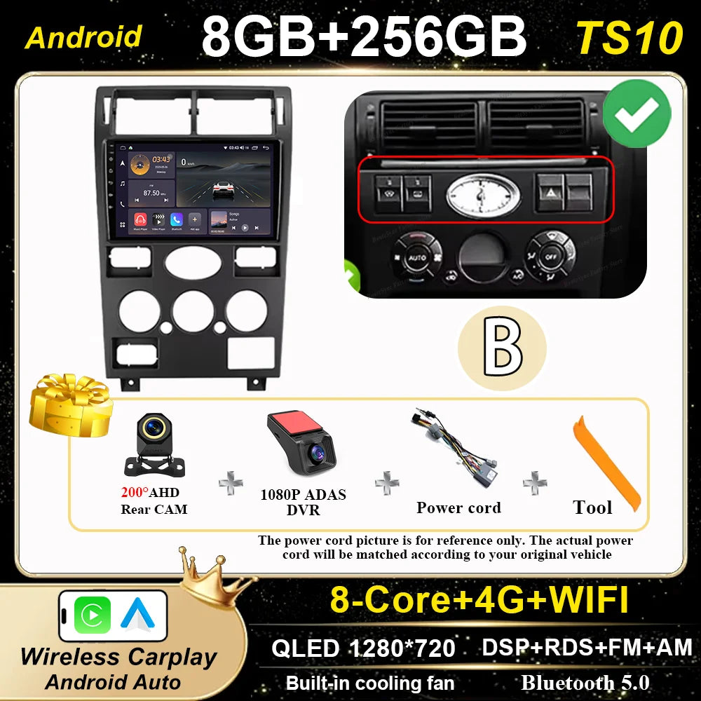 Android 16 GPS Navigation  For Ford Mondeo 2004 -2007 Auto Multimidia Video Player Carplay Head Unit Radio Stereo Car Dvd WIFI