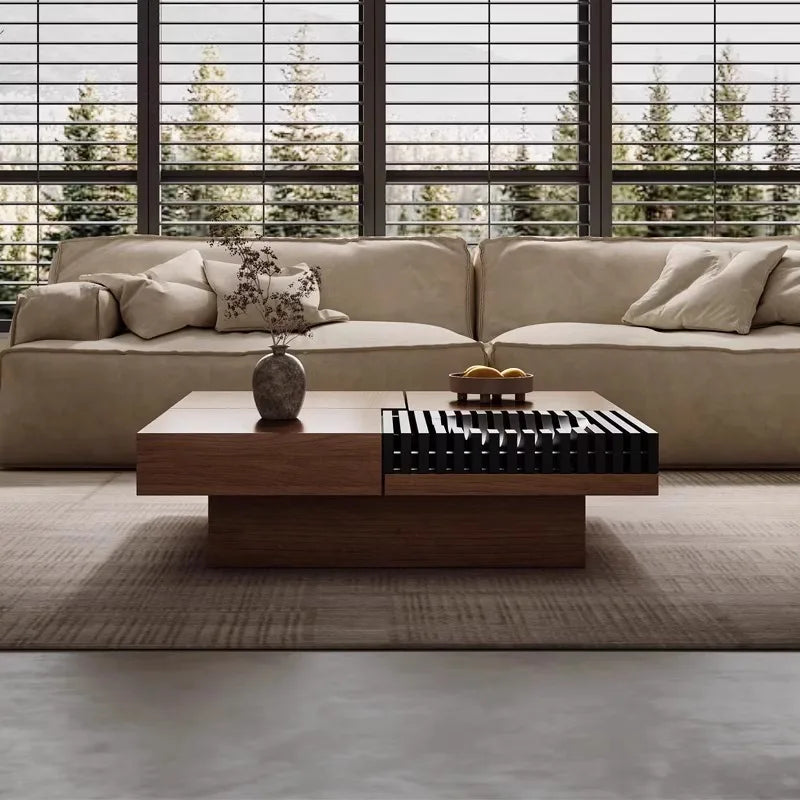 European Modern Coffee Table Simple Beauty Unique Trendy Coffee Table With Storage Organizer Drawer Table De Salon Furniture