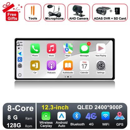 GPS Navigation Android 15 for Nissan Teana 2019-2021 DSP Stereo Bluetooth QLED Touch Screen WlFl 4G