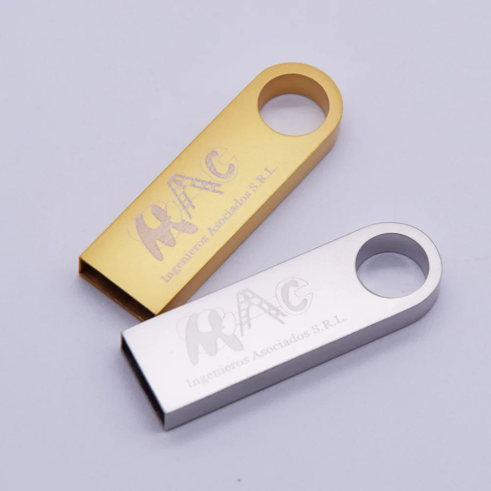 50PCS/lot Free Custom Logo Pendrive 16GB USB Creative Metal Key USB 2.0 Flash Drive Pendrive 4GB 8GB 32GB 64GB Memory Stick