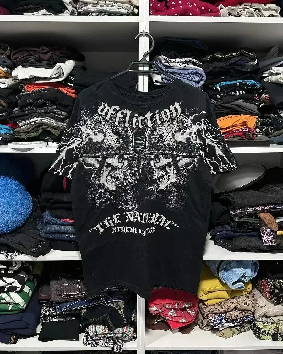 American Hip Hop Retro Loose Cotton Short Sleeve T-shirt Women Street Y2K New Casual Punk Rock T-shirt Unisex Harajuku Joker Top