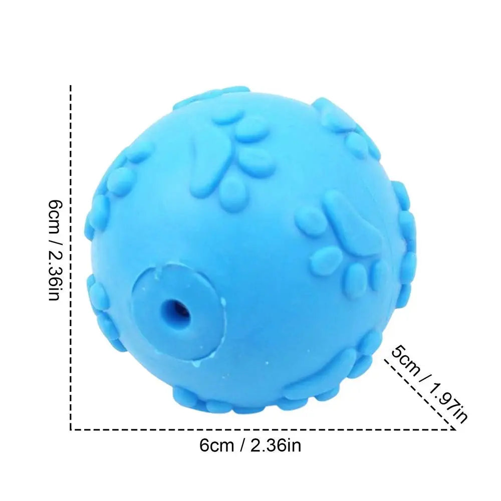 Puppy Chew Ball Pet Teething Training Squeaky Ball Dog Teething Toy for Home Apartment Garden Park Living Room Bedroom Garage