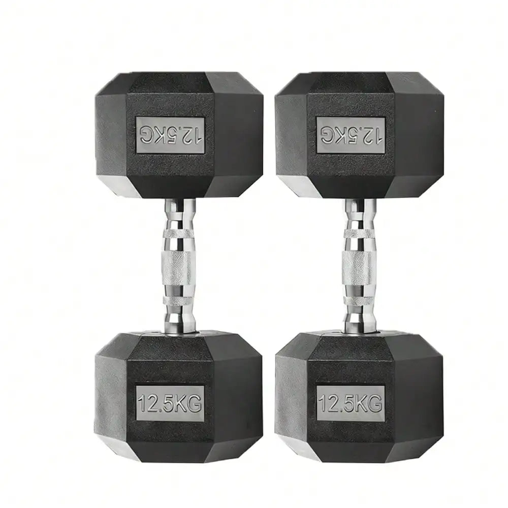 Hex dumbbells, 2.5-25 kg dumbbells,non-slip coating, ergonomic handle, solid iron dumbbell set, strength training,home gym