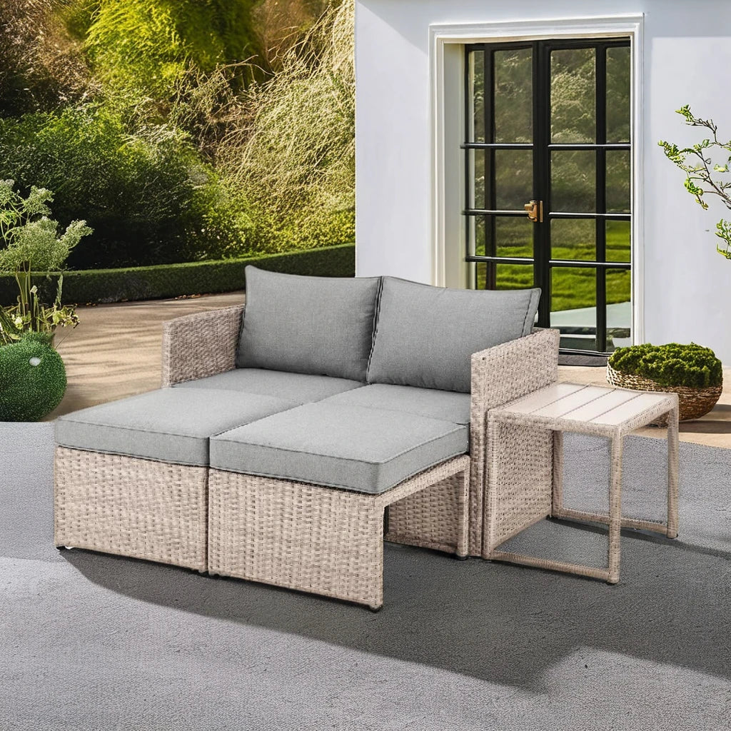 Outdoor Dining Garden Furniture Set Sun Lounger & Sofa for Hotel Park Courtyard Apartment Workshop-Stylish Outdoor Living