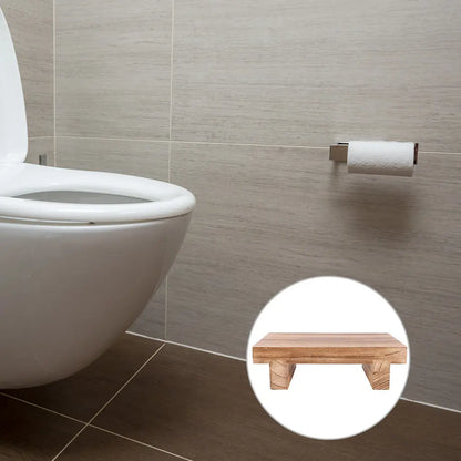Sturdy Wooden Step Stool Design for Bedroom Living Room Entryway Safety Support Household Utility Stepping Stool Bench