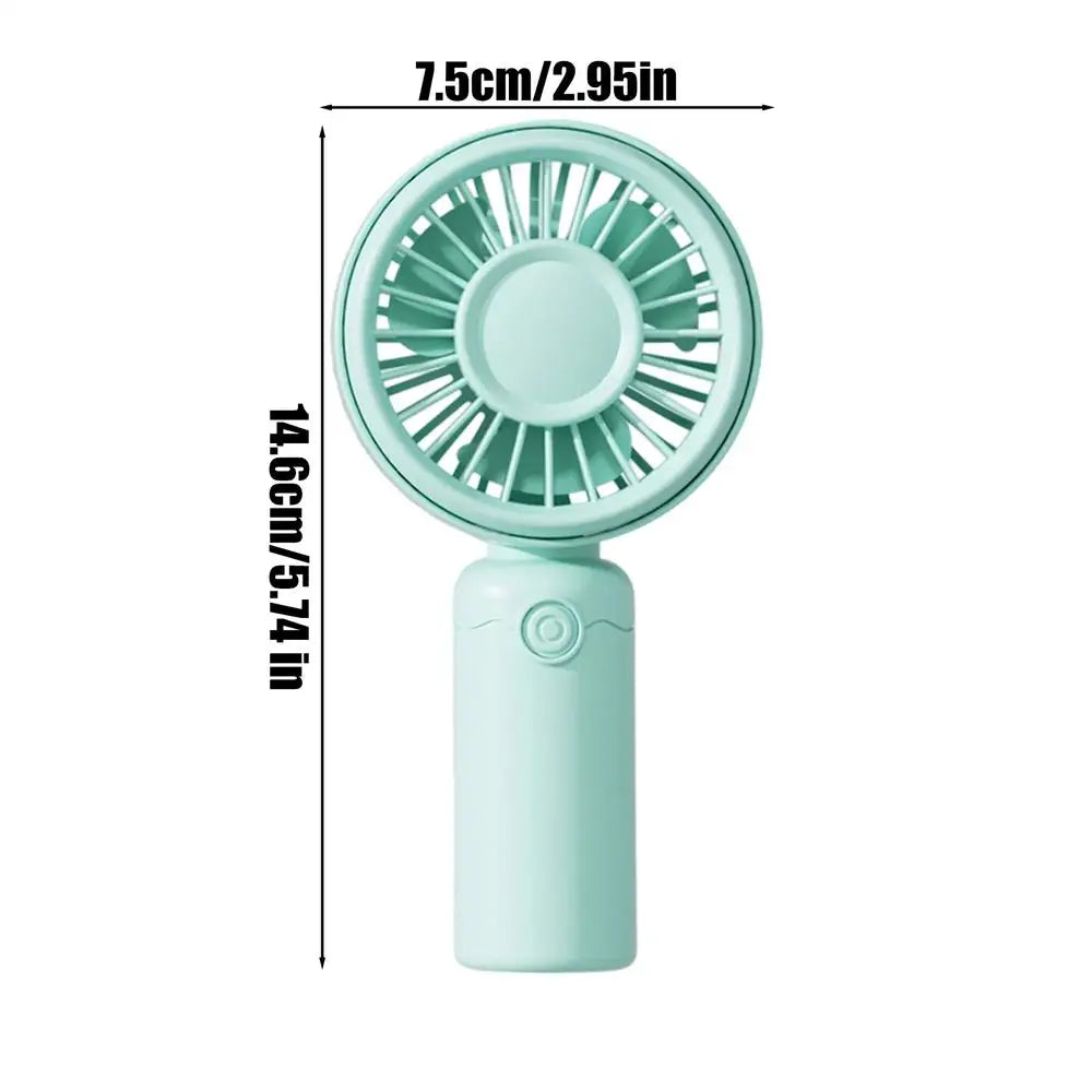 Portable Handheld Fan 3 Speed Adjustable Quiet USB Rechargeable Mini Personal Fan for Indoor Outdoor Home Office School