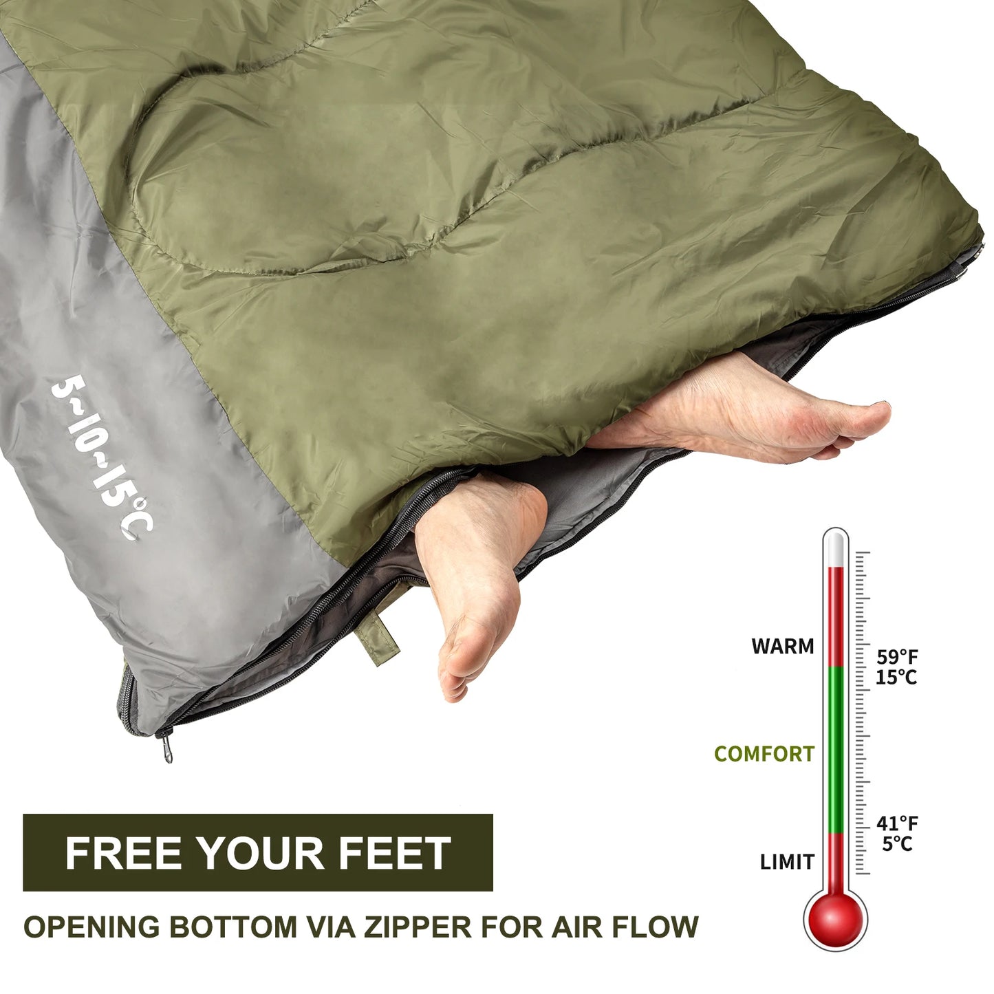 Night Cat 3 Season Sleeping Bag Lightweight Double Outdoor Camping Quilt Adult Backpacking Quilt Cotton