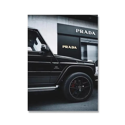 Canvas Painting Nordic Luxury Shop Race Car Paris Champs Elysees Art Posters And Prints Wall Pictures For Living Room Decor