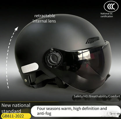 New Electric Vehicle Motorcycle Half Helmet Unisex Cycling Protective Helmet