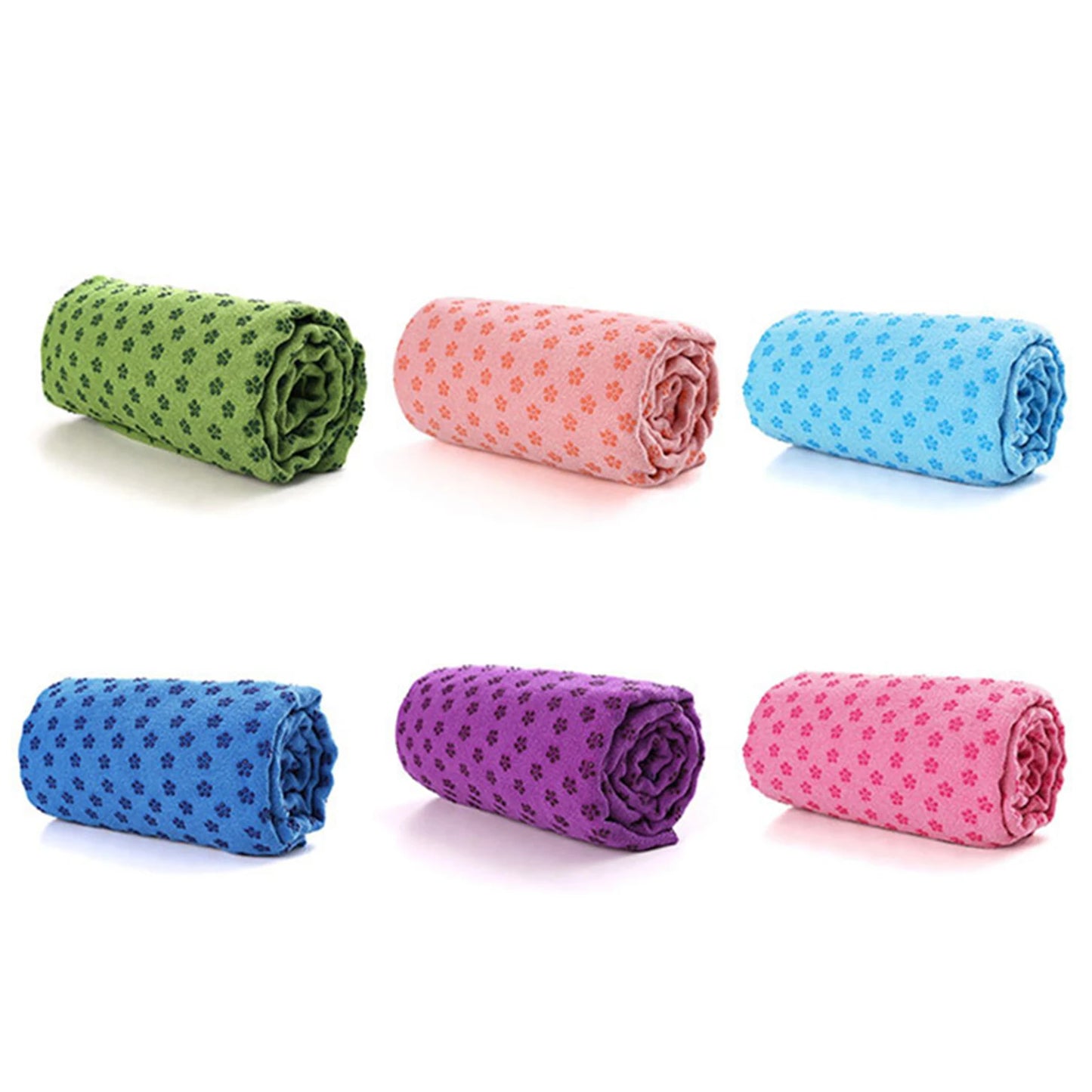 Anti-Slip Yoga-Grip Towel Sweat Absorbent Microfiber Mat Cover For Home Fitness Workouts