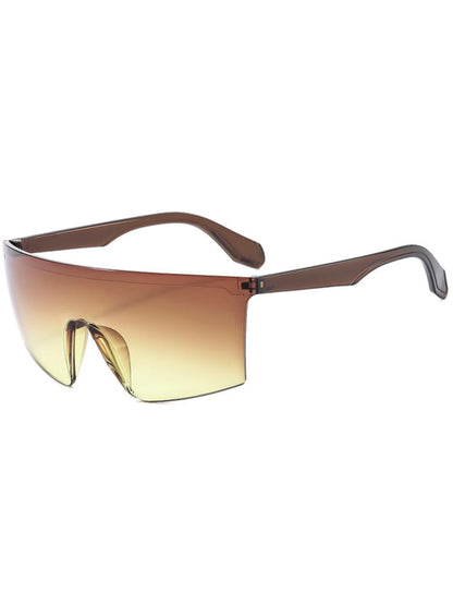 1PC, same style for men and women, stylish glasses, new model, large frame, vibrant colors, trendy, lens-integrated design, perf