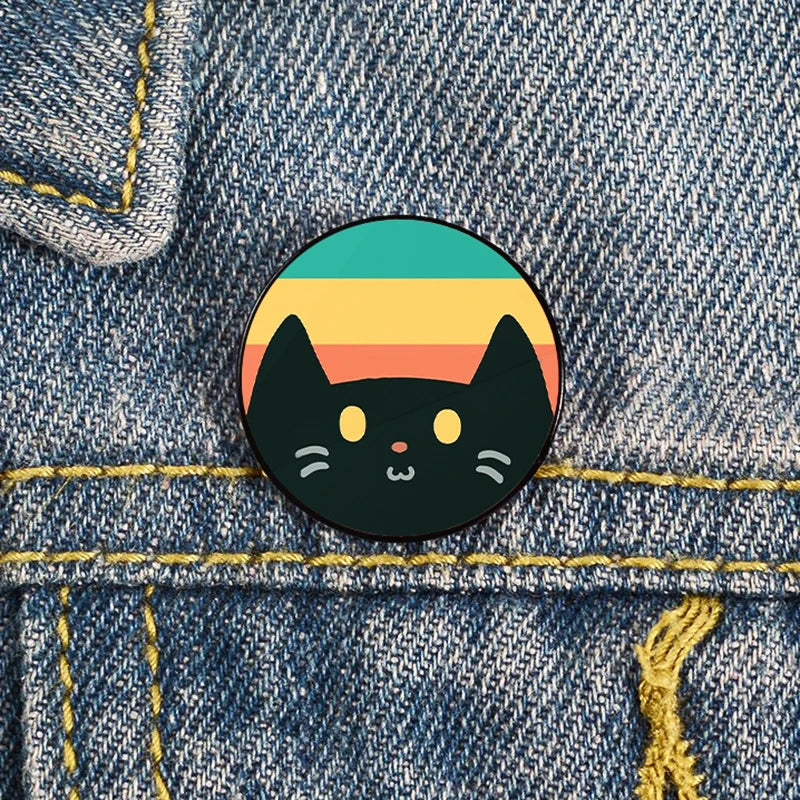 Lapel teacher tote Bag backpacks Badge Cartoon gift Pines Brooch for women Non Binary Pride cat Pins Custom cute Pines Shirt