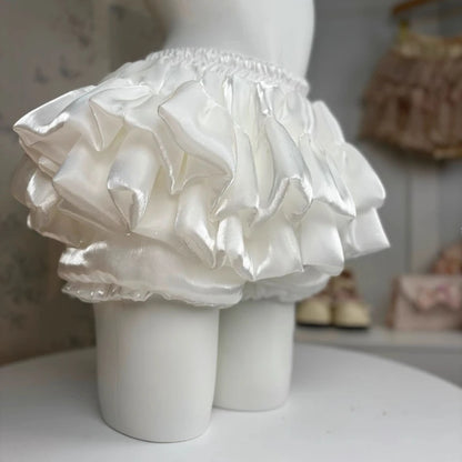2025 Sweet Elastic Waist New Short Skirt Women Summer Chic White Ruffle Cake Skirts Female Fashion Casual Pretty Princess Skirt