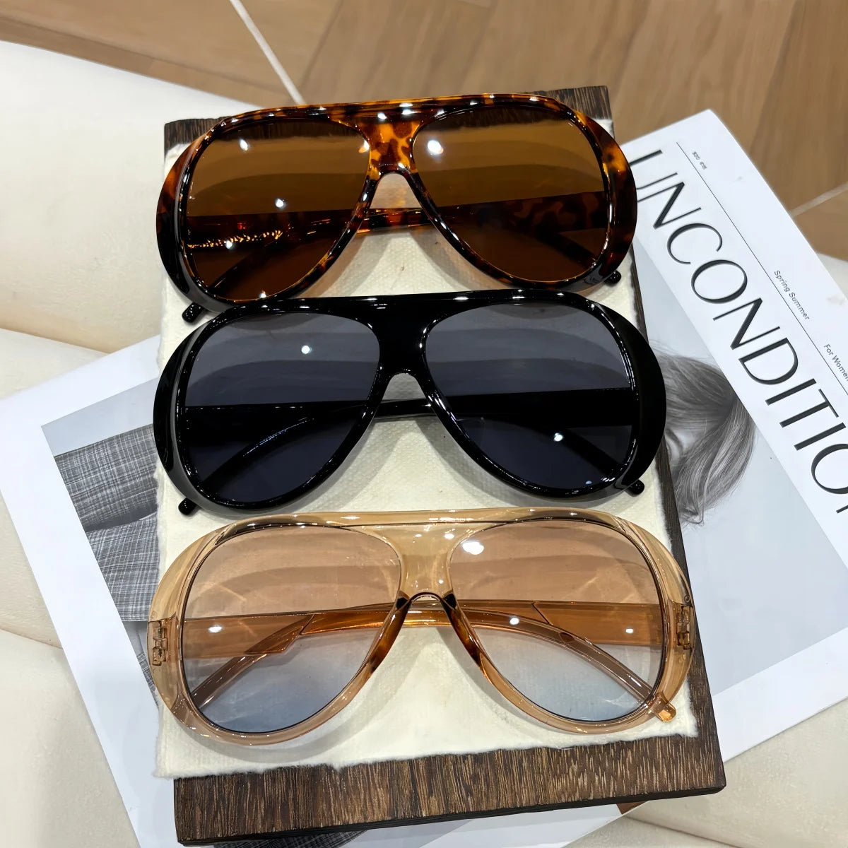 3pcs European and American retro style men's and women's fashionable sunglasses trend versatile summer sun shading and UV protec