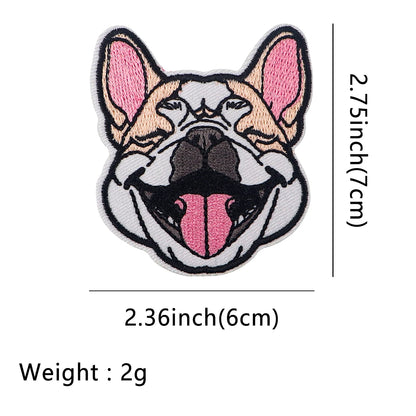 Cute Pet Dogs Patches On Clothes Animals Embroidered Patches Cartoon Cat Badges Iron On Patch DIY Clothing Accessories