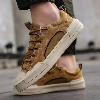 Men's Casual Leather Shoes 2024 New Shoes for Men High-top Black Casual Male Sneakers Platform New Tenis Masculino Mens Loafers