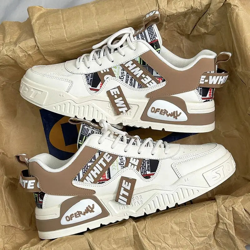 Casual Fashion Leather Sneakers New Skateboard Men Shoes Outdoor Running Sports Shoes Hiking Tennis Platform Luxury Footwear New