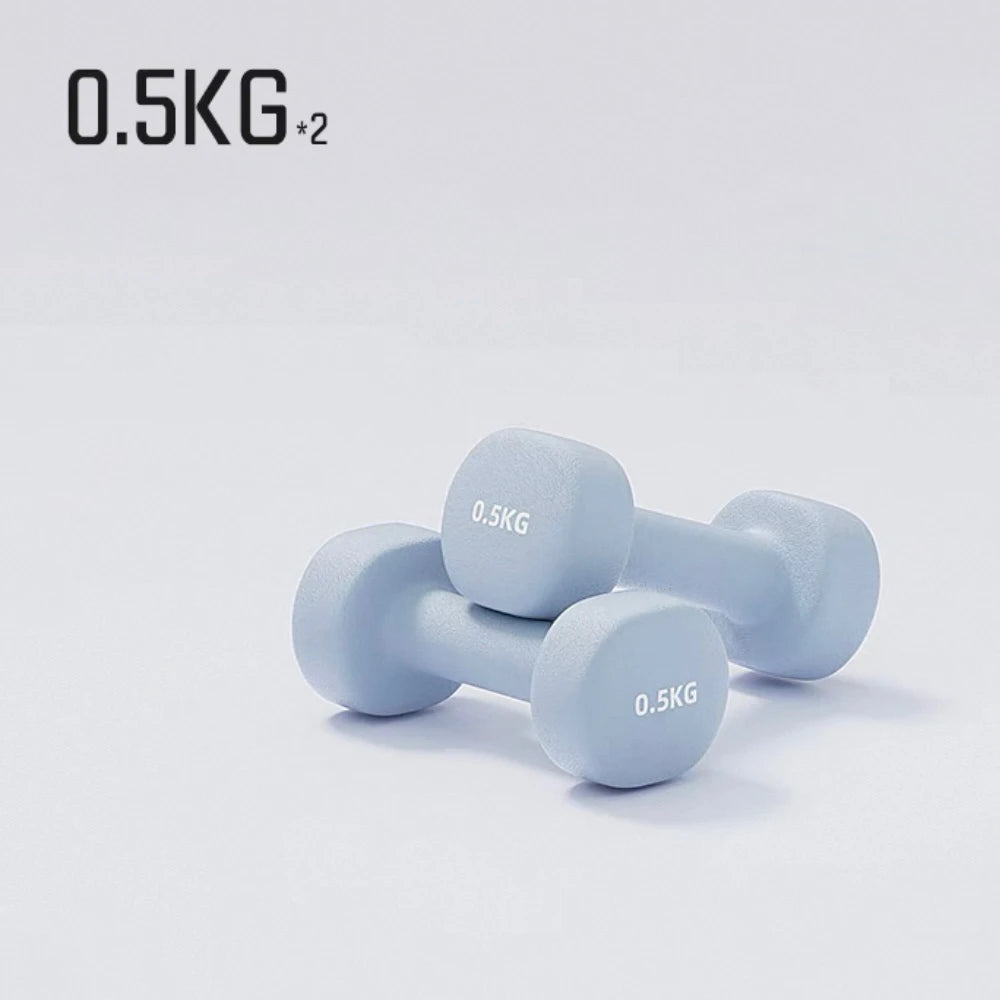 2Pcs 0.5kg Women's Dumbbell Neoprene Dumbbell Fitness Equipment Arm Muscle Training Bodybuilding For Women Fitness Equipment