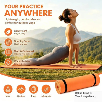 Non-slip Pilates Yoga Mat Thick Sports Fitness Gym Exercise Blanket Body Building Gymnastics Mats Workout Equipment 2026 New