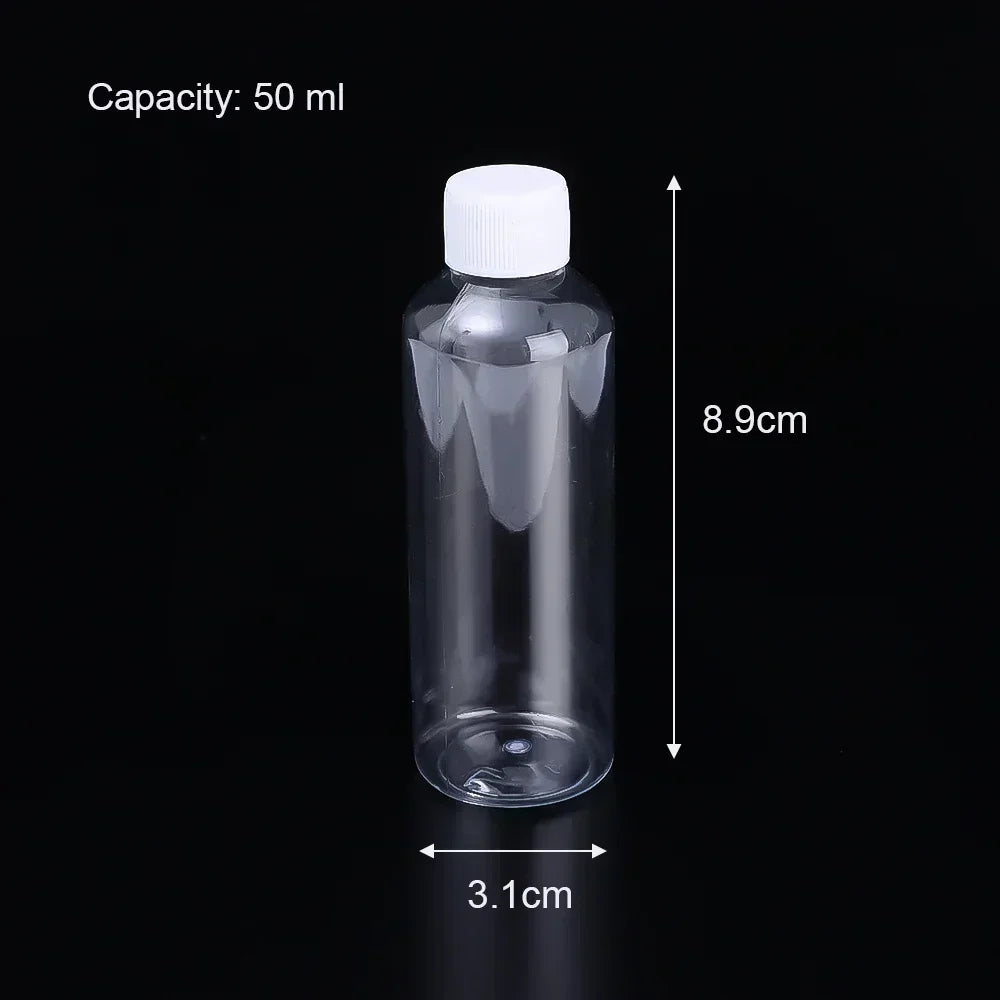 1/5/10Pcs Plastic Bottle Transparent Refillable Small Mouth Bottle Portable Sample Vials Cosmetic Containers for Lotion Creams