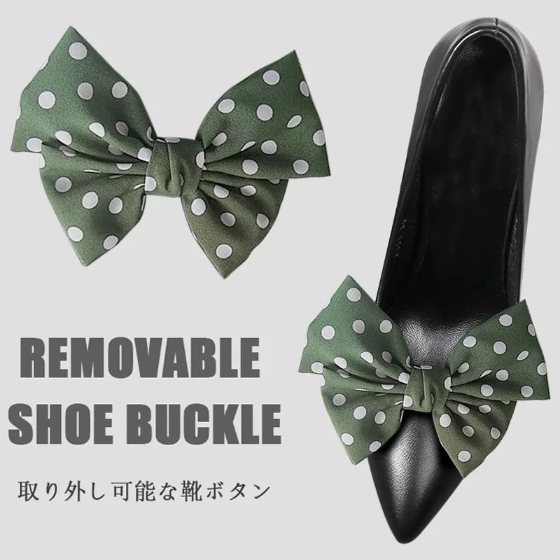 1 Pc Accessories High Heel Gauze Removable Charm Buckle Shiny Clips Shoe Decorations Clip Bow Ribbon