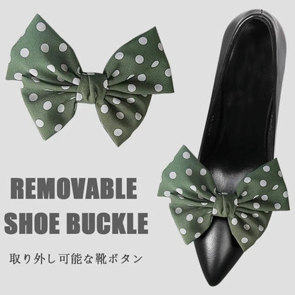 1 Pc Accessories High Heel Gauze Removable Charm Buckle Shiny Clips Shoe Decorations Clip Bow Ribbon