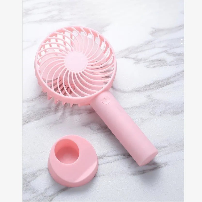Portable Fan Mini Handheld Fan Portable USB Rechargeable Handheld Fan Summer Cute Cartoon Outdoor Adventures Cooling Comfort