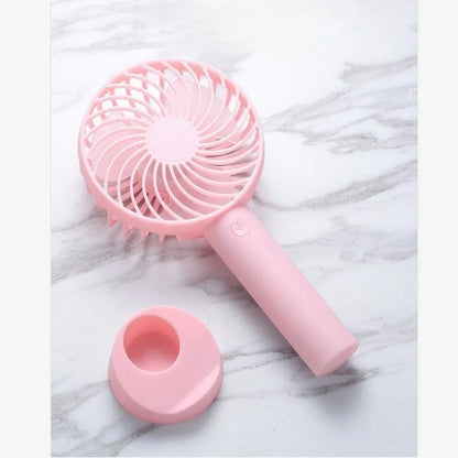 Portable Fan Mini Handheld Fan Portable USB Rechargeable Handheld Fan Summer Cute Cartoon Outdoor Adventures Cooling Comfort