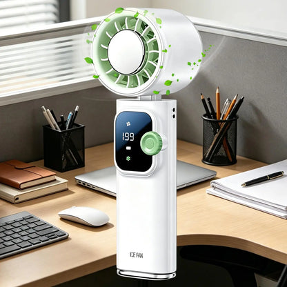 Portable Fan 199-Speed 4000mAh Rechargeable Low-Noise Summer Blower Small Pocket Fan For Beach Vacation Outdoor Indoor Travel