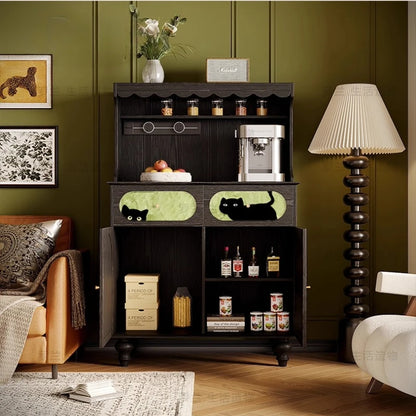 Shelves Dining Cabinet Standing Organizer Door Tall Living Room Cabinet Black Entryway Meuble De Rangements Home Accessories