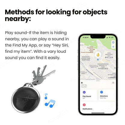 GPS Tracker For IOS Smart Bluetooth-compatible Mini GPS Locator Wallet Key Finder Anti Lost Device Work with Find My APP